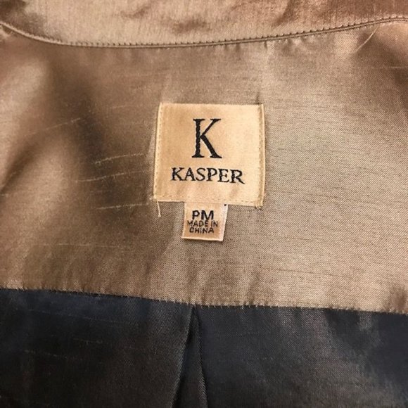 NWOT Kasper Gold Label Shantung Texture Gold Rush Top - Picture 10 of 11